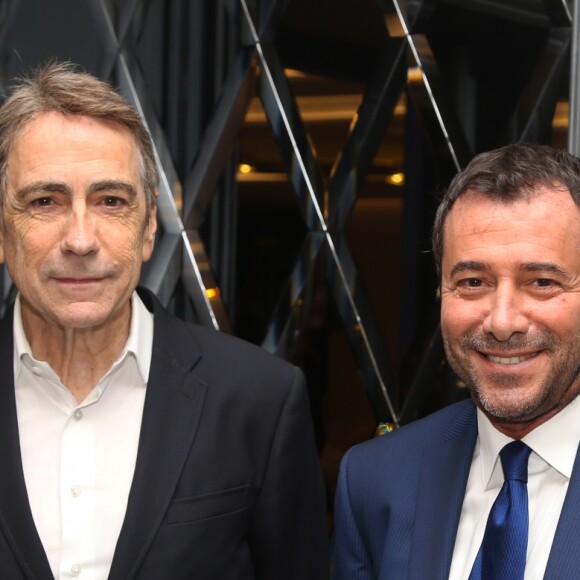 Exclusif - Alain Chamfort et Bernard Montiel - Dîner de gala au profit de l'association "Princesse Margot", dont Muriel Hattab est la présidente et qui a été créée après le décès de sa fille, au Pavillon Royal à Paris. Le 14 Novembre 2016. © Denis Guignebourg / BestImage