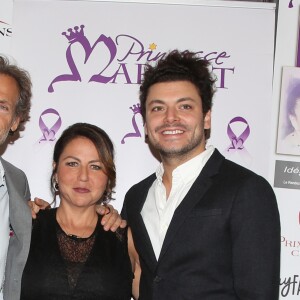 Exclusif - Stéphane Freiss, Muriel Hattab et Kev Adams - Dîner de gala au profit de l'association "Princesse Margot", dont Muriel Hattab est la présidente et qui a été créée après le décès de sa fille, au Pavillon Royal à Paris. Le 14 Novembre 2016. © Denis Guignebourg / BestImage