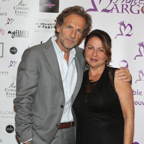 Exclusif - Stéphane Freiss et Muriel Hattab - Dîner de gala au profit de l'association "Princesse Margot", dont Muriel Hattab est la présidente et qui a été créée après le décès de sa fille, au Pavillon Royal à Paris. Le 14 Novembre 2016. © Denis Guignebourg / BestImage