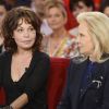 Isabelle Mergault et Sylvie Vartan - Enregistrement de l'émission "Vivement Dimanche" à Paris le 16 Septembre 2015.