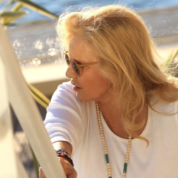 Exclusif - Sylvie Vartan, le 27 juillet 2014 à Bandol.