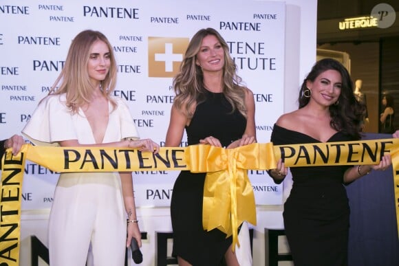 Les égéries Pantene Chiara Ferragni, Gisele Bündchen et Ana Brenda Contreras à Mexico City. Le 27 octobre 2016.