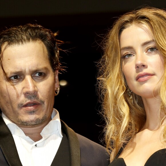 Johnny Depp et sa femme Amber Heard - Première du film Black Mass (Strictly Criminal) lors du 72ème festival du film de Venise (la Mostra), le 4 septembre 2015.