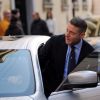 L'industriel italien, héritier de Fiat, Lapo Elkann au volant de sa Maserati à Milan le 4 novembre 2016