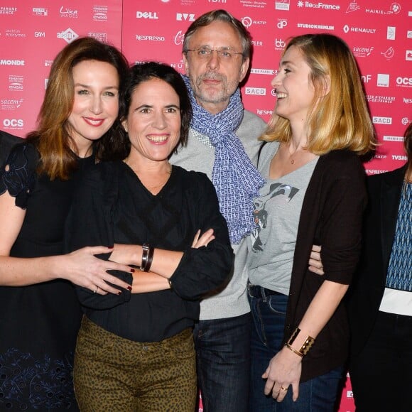 Elsa Zylberstein, Mazarine Pingeot, Christophe Rossignon et Julie Gayet - Soirée d'ouverture de la 12ème édition du Festival "Paris Courts Devants" au MK2 Bibliothèque à Paris le 29 novembre 2016. © Coadic Guirec/Bestimage