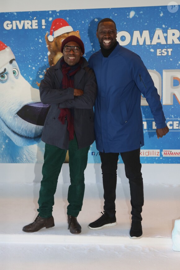 Lucien Jean-Baptiste, Omar Sy - Avant-première du film "Norm" au cinéma Mk2 Bibliothèque à Paris, le 4 décembre 2016. © CVS/Bestimage