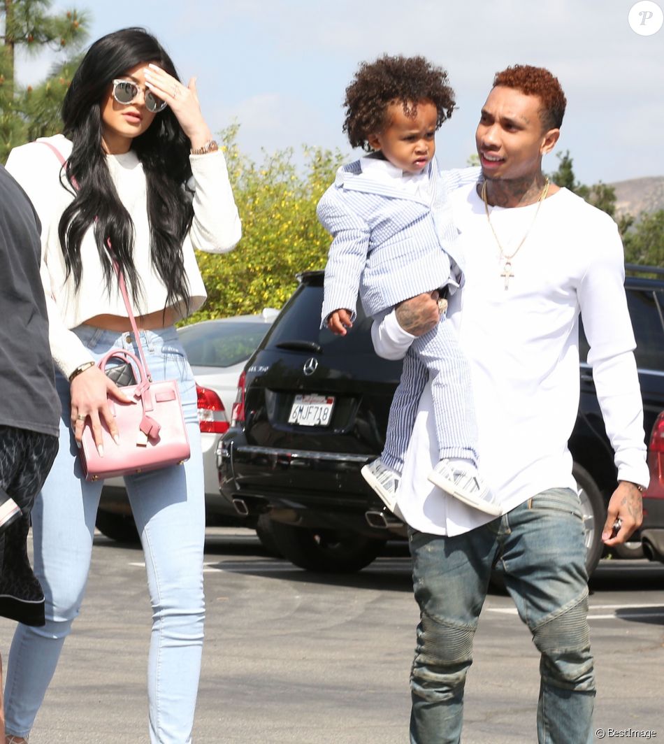 Kylie Jenner, son compagnon Tyga et son fils King Cairo Stevenson - La