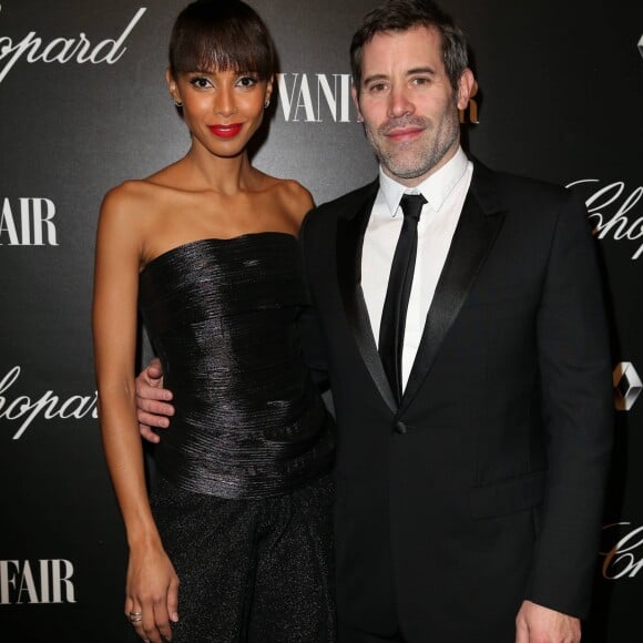 Sonia Rolland et son compagnon Jalil Lespert - Vanity Fair a organisé un dîner à l'occasion du classement des "50 français les plus influents du monde" à l'hotel Salomon de Rothschild à Paris le 6 décembre 2016. © Dominique Jacovides