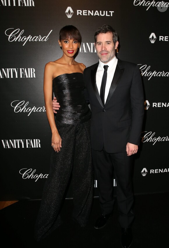 Sonia Rolland et son compagnon Jalil Lespert - Vanity Fair a organisé un dîner à l'occasion du classement des "50 français les plus influents du monde" à l'hotel Salomon de Rothschild à Paris le 6 décembre 2016. © Dominique Jacovides