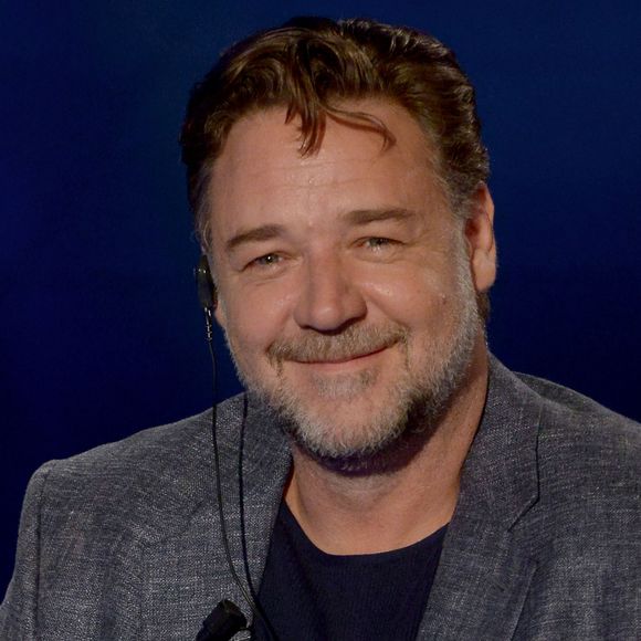 Russell Crowe sur le plateau de l'émission TV "Che tempo che fa" à Milan. Le 22 mai 2016