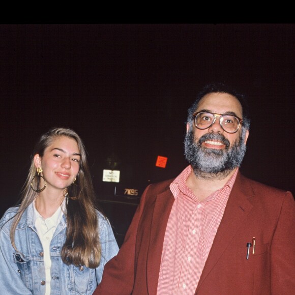 Francis Ford Coppola et Sofia Coppola en soirée en 1988.