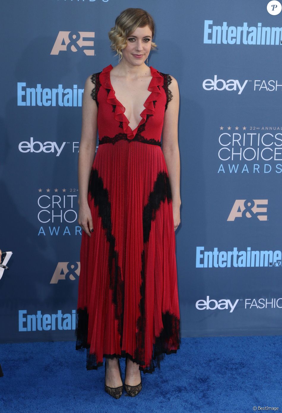 Greta Gerwig à la cérémonie des Critics' Choice Awards au Barker Hangar