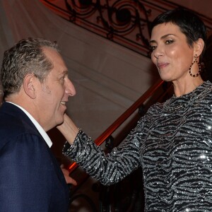 Cristina Cordula et son compagnon Frédéric Cassin - 6ème édition du dîner de charité "Link" en soutien à l'association AIDES au Pavillon Cambon à Paris, le 12 décembre 2016.