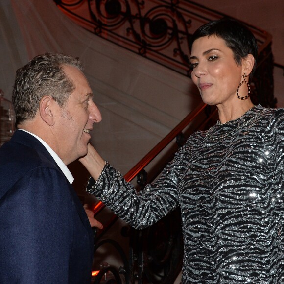 Cristina Cordula et son compagnon Frédéric Cassin - 6ème édition du dîner de charité "Link" en soutien à l'association AIDES au Pavillon Cambon à Paris, le 12 décembre 2016.