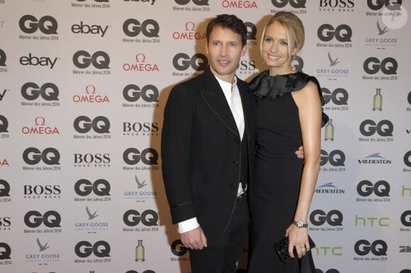 James Blunt et sa femme Sofia Wellesley à la Soirée de gala "GQ Men of the Year Award" à Berlin en Allemagne le 6 novembre 2014.