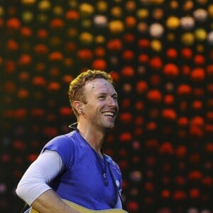 Chris Martin - Coldplay en concert au stade Wembley à Londres. Le 15 juin 2016