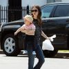 Exclusif - Rachel Bilson est allée déjeuner avec sa fille Briar Christensen et des amis à Studio City, le 12 mai 2016
