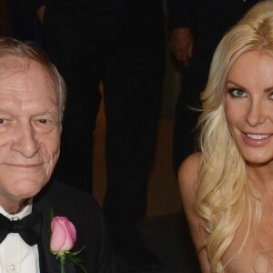 Hugh Hefner (86 ans), patron de Playboy a epouse Crystal Harris (26 ans) dans le cadre d'une ceremonie intime à la celebre Playboy Mansion a Los Angeles le 31 Decembre 2012.