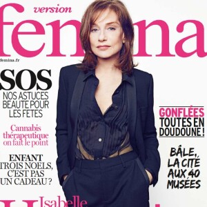 Isabelle Huppert en couverture de Version Femina, supplément du JDD du 19 décembre 2016.