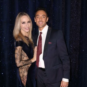 Tonya Kinzinger, Maxime Dereymez lors de la finale de la 13ème édition Top Model Belgium 2017 au Lido à Paris le 18 décembre 2016. © Marc Ausset-Lacroix /Bestimage