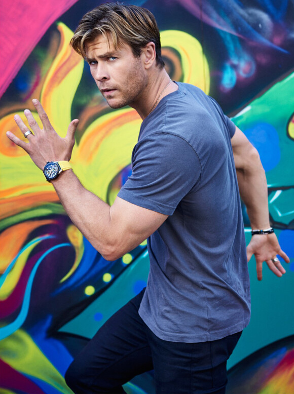 L'acteur australien Chris Hemsworth, ambassadeur de la marque, pose pour la nouvelle campagne TAG Heuer