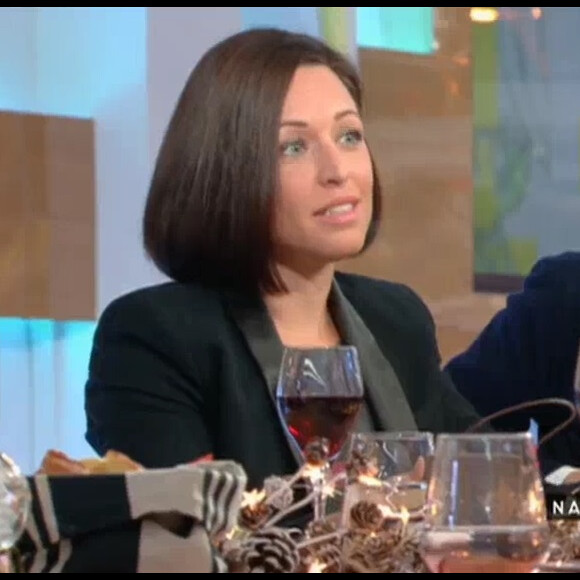 Natasha St-Pier parlant de son fils Bixente sur le plateau de l'émission "C à vous" le lundi 19 décembre 2016