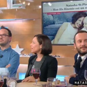 Natasha St-Pier parlant de son fils Bixente sur le plateau de l'émission "C à vous" le lundi 19 décembre 2016