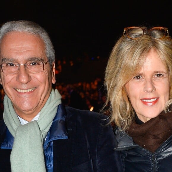 Exclusif - Laurence Piquet et son mari Norbert Balit au concert de Charles Aznavour au Palais des Sports à Paris, le 21 décembre 2016. © Guirec Coadic/Bestimage