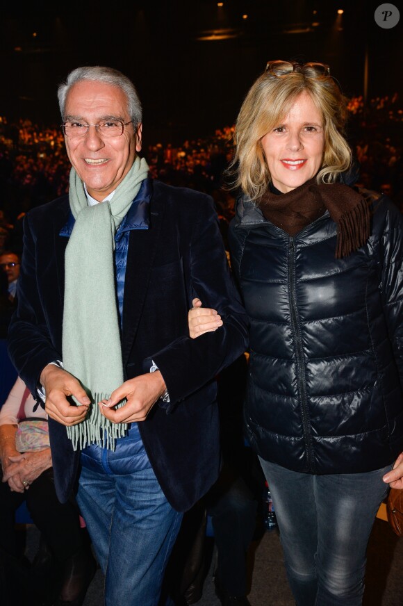 Exclusif - Laurence Piquet et son mari Norbert Balit au concert de Charles Aznavour au Palais des Sports à Paris, le 21 décembre 2016. © Guirec Coadic/Bestimage