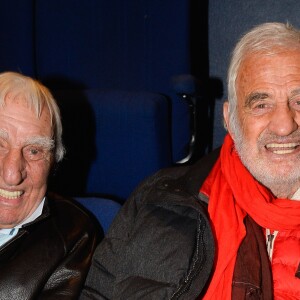 Exclusif - Charles Gérard et Jean-Paul Belmondo au concert de Charles Aznavour au Palais des Sports à Paris, le 21 décembre 2016. © Guirec Coadic/Bestimage