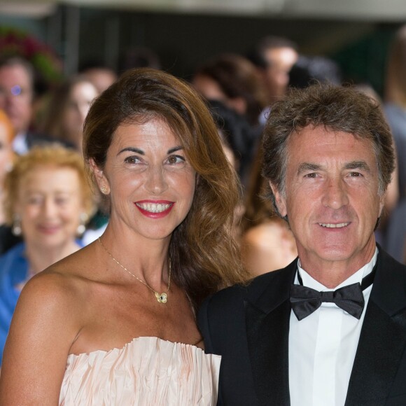 François Cluzet et sa femme Narjiss - 66ème Gala de la Croix Rouge Monégasque au Sporting de Monte-Carlo à Monaco, le 1er août 2014.
