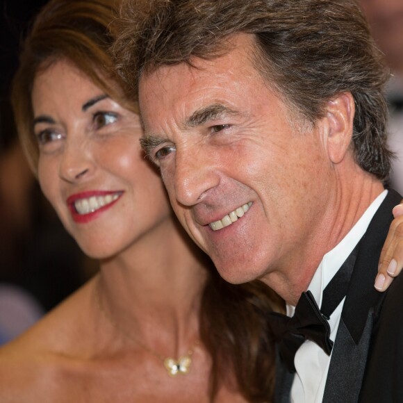 François Cluzet et sa femme Narjiss - 66ème Gala de la Croix Rouge Monégasque au Sporting de Monte-Carlo à Monaco, le 1er août 2014.