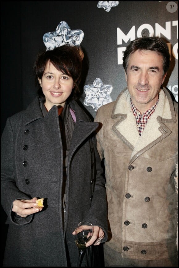 Valérie Bonneton et François Cluzet - La marque Montblanc fête ses 100 ans au restaurant "Altitude 95" au premier étage de la Tour eiffel, le 2 février 2006.