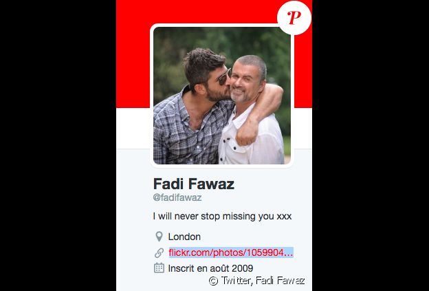 Le compte Twitter de Fadi Fawaz rend hommage à George Michael, mort le 25 décembre 2016.