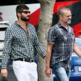 George Michael et Fadi Fawaz à Sydney, le 13 février 2012.