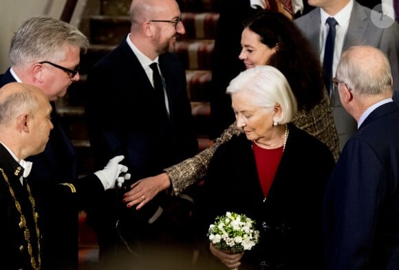 Le prince Laurent et la reine Paola - La famille royale de Belgique à leur arrivée en la cathédrale Saints-Michel-et-Gudule de Bruxelles pour le Te Deum (Fête du Roi). Le 15 novembre 2016 15/11/2016 - Bruxelles