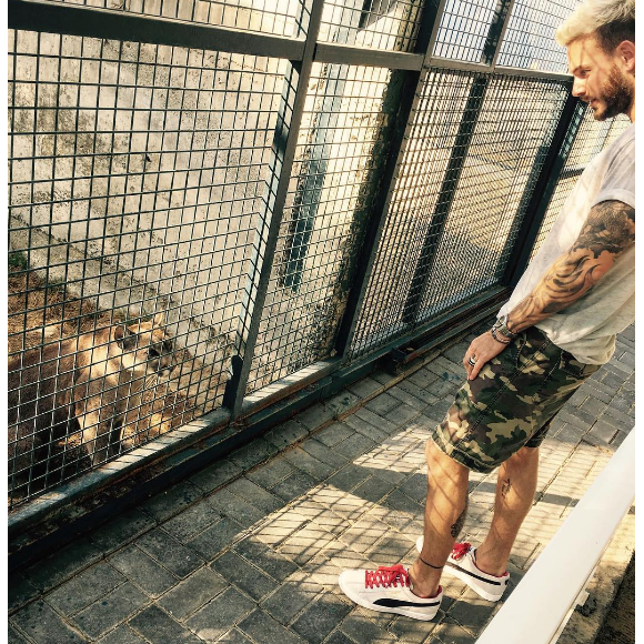 M.Pokora en vacances à Dubaï. Photo postée sur Instagram en décembre 2016.