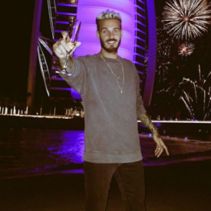 M.Pokora en vacances à Dubaï. Photo postée sur Instagram le 1er janvier 2017.