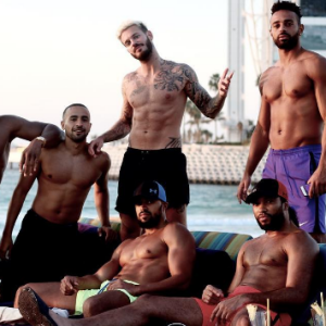 M.Pokora en vacances à Dubaï. Photo postée sur Instagram en janvier 2017.