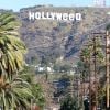 L'iconique panneau Hollywood est devenu "Hollyweed", Los Angeles, le 1er janvier 2017.