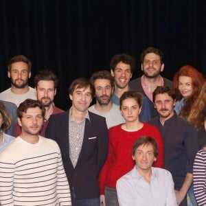 Exclusif - Rendez-vous avec "La Troupe à Palmade" au théâtre La Comédie de Paris à Paris. Le 5 décembre 2016 De gauche à droite en bas : Emmanuelle Bougerol, Christophe Canard, Laurie Marzoughi, Cédric Moreau, Pierre Palmade, Marie Lanchas, l'étonnant Nicolas Martinez, Alexandra Chouraqui, Sara Elborj, Patxi Garat, Laetitia Vercken 
De gauche à droite en haut : Jean Gardeil, Loïc Blanco, Martin Magli, Florian Spitzer, Loïc Legendre, Guillaume Labbé, Clément Parmentier, Alexis Cadrot, Benjamin Gauthier, Rudy Milstein, Julien-Benoît Birman, Sandra Dorset, Nathalie Portal, Julien Kirsche, Agnès Miguras, Rémi Deval, Yvan Naubron, Pierre Cachia, Amélie de Gallard  © Alain Guizard / Bestimage