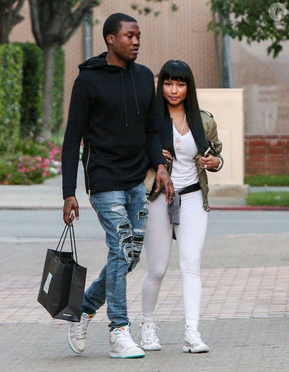 Nicki Minaj et son compagnon Meek Mill font du shopping chez Barney à Los Angeles le 16 septembre 2015.