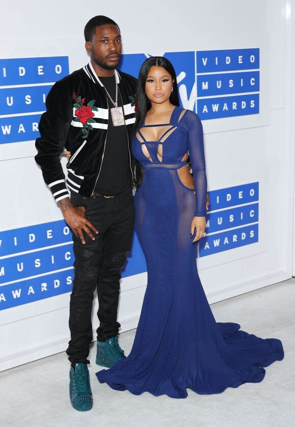 Nicki Minaj et son compagnon Meek Mill aux  MTV Video Music Awards 2016 au Madison Square Garden à New York. Le 28 août 2016
