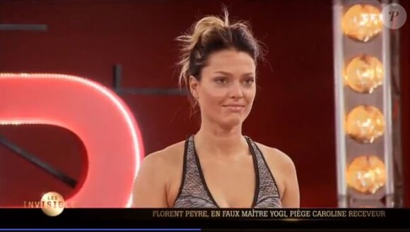 Caroline Receveur piégée dans Les Invisibles, sur TF1, le 6 janvier 2017.