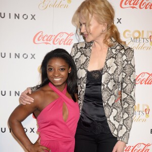 Nicole Kidman, Simone Biles  à la 4e soirée des Gold Meets Golden Event à Los Angeles, le 7 janvier 2017