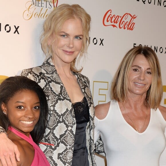 Nicole Kidman, Simone Biles  à la 4e soirée des Gold Meets Golden Event à Los Angeles, le 7 janvier 2017