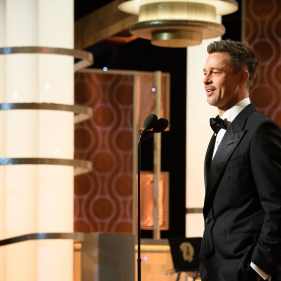 Brad Pitt - Show lors de la 74ème cérémonie annuelle des Golden Globe Awards à Beverly Hills, Los Angeles, Californie, Etats-Unis, le 8 janvier 2017. © HFPA/Zuma Press/Bestimage