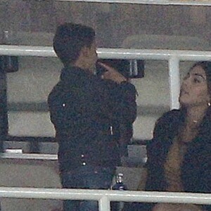 Cristiano Ronaldo assiste au match Real Madrid contre Deportivo La Corogne en présence de sa compagne Georgina Rodriguez et de son fils Cristiano Jr ainsi que sa mère Maria Dolores à Madrid le 10 décembre 2016.