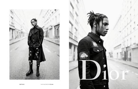 A$AP Rocky - Campagne publicitaire printemps-été 2017 de Dior Homme. Photo de Willy Vanderperre.