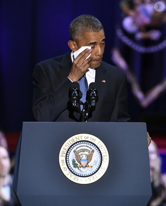 Barack Obama adresse son message d'adieu à la présidence des États-Unis, à McCormick Place. Chicago, le 10 janvier 2017.